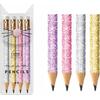 Μολύβι γραφίτη με γόμα Interdruk Mini Pastel Glitter (σετ 4 τεμαχίων)